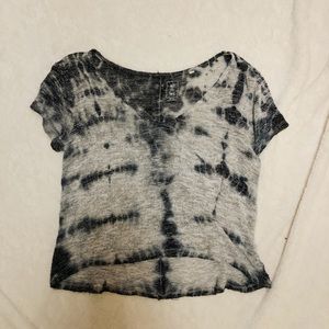 ME TO WE PACSUN grey tie-dye top